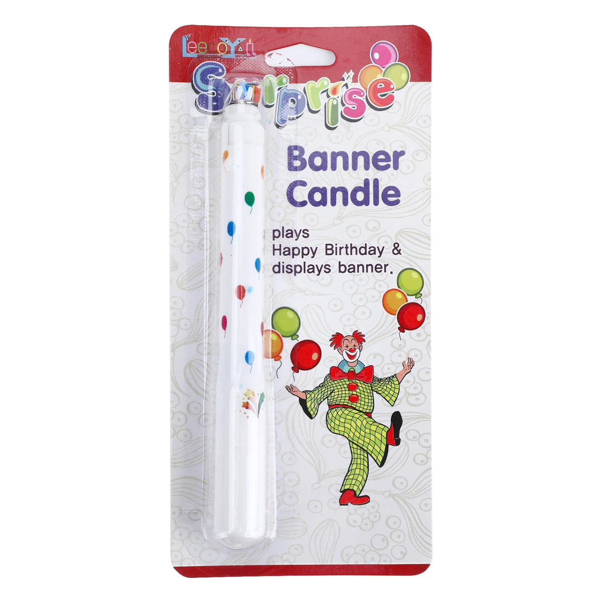 Clown Banner Birthday Candles – Fun Cake Party Decoration