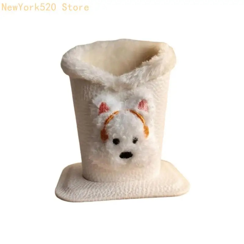 Cartoon Plush Eyeglasses Holder & Desk Organizer Stand