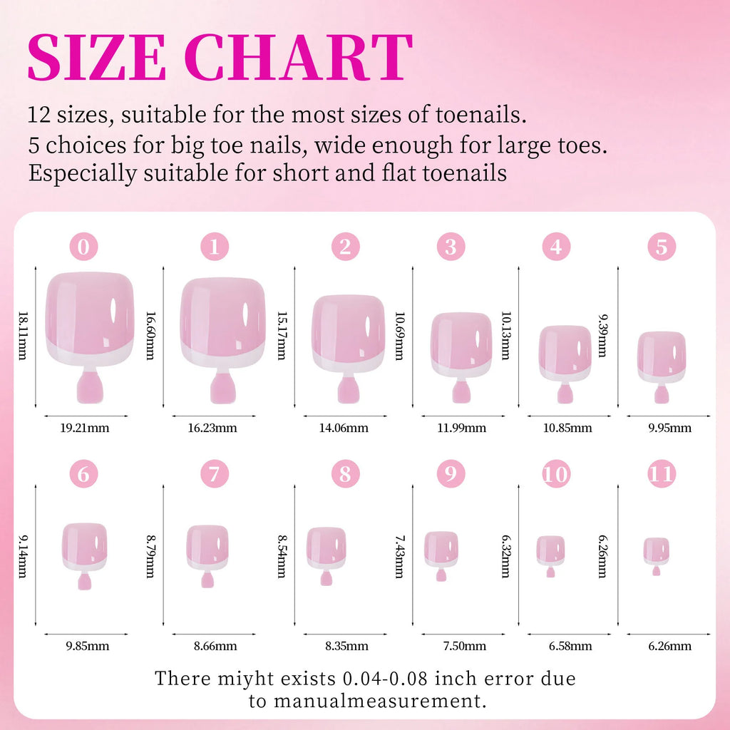 96Pcs Press On Toenails Cat Eye French Glitter Full Cover Tips