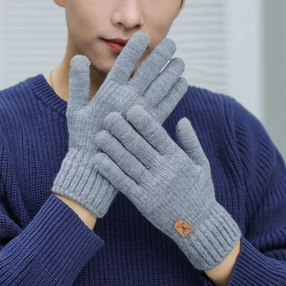 Thick Knit Winter Touch Screen Gloves – Unisex Ski & Cycling