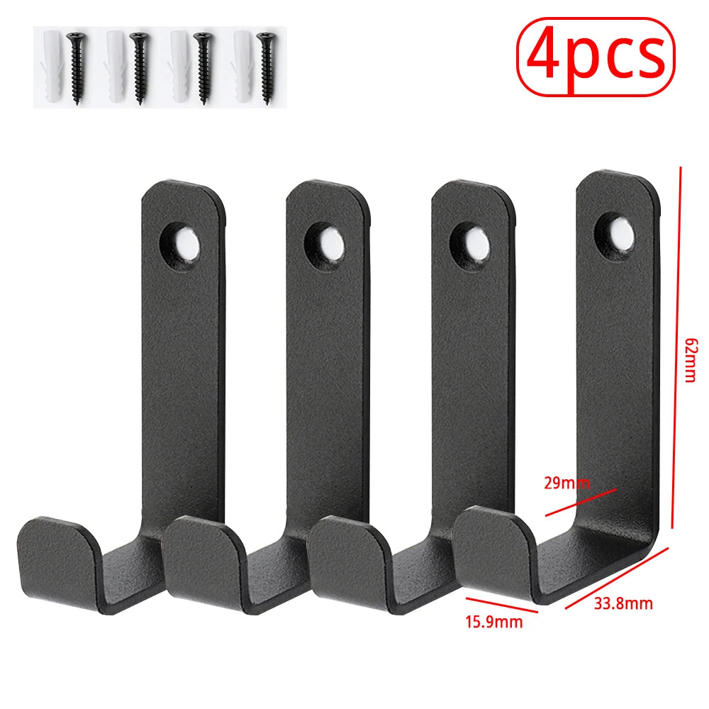 Heavy Duty Metal Wall Mounted Double-Layer Storage Hooks