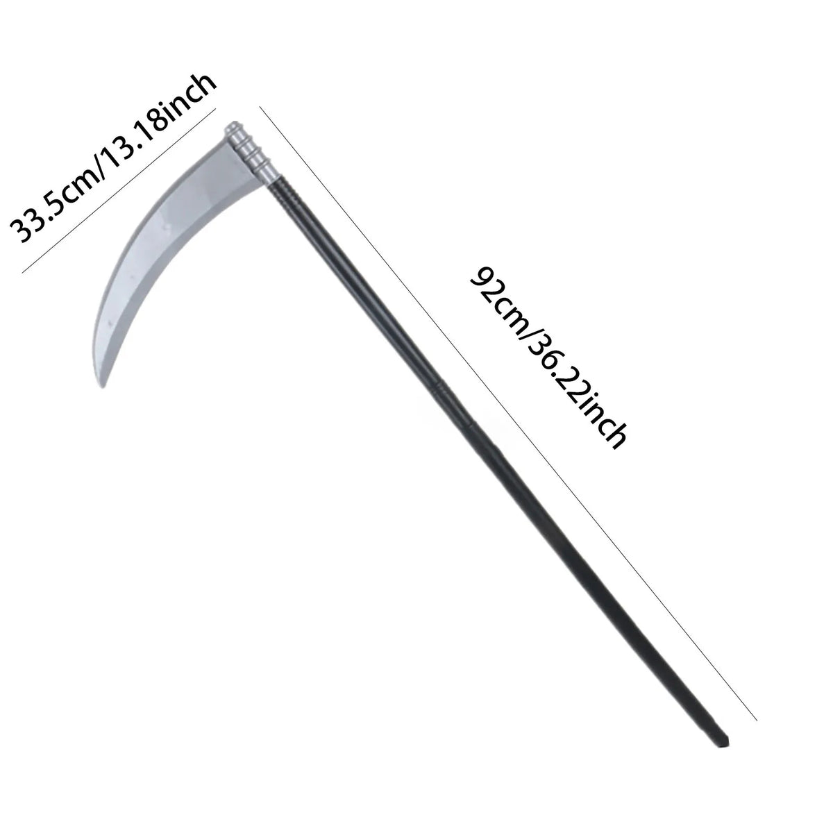 Grim Reaper Scythe Halloween Prop – Large Plastic Curved Blade