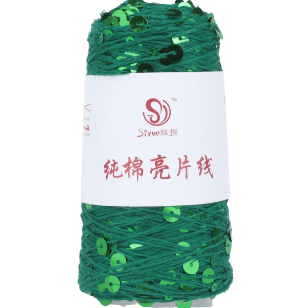 Sequin Glitter Hand Knitting Yarn – Polyester Bead Craft Thread