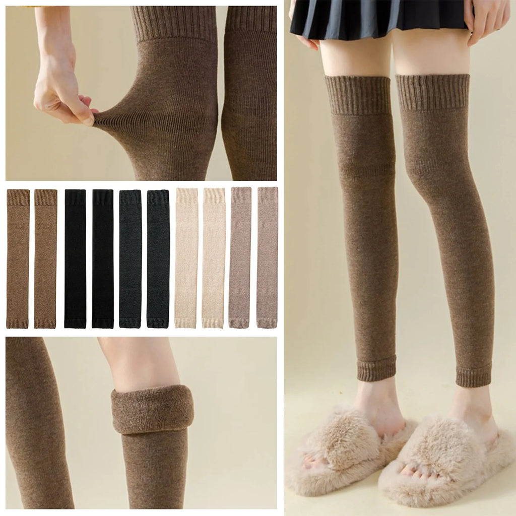 Thick Warm Wool Cashmere Knee Sleeves – Windproof Leg Warmers