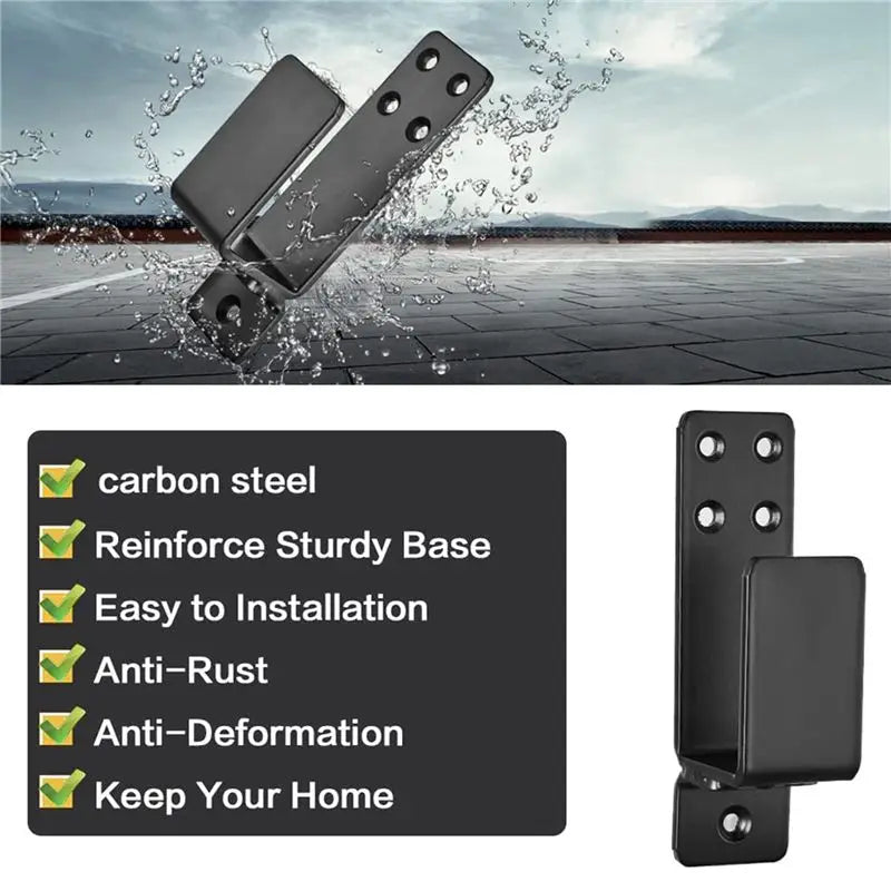 4-Pack Door Barricade Brackets – 2x4 Bar Holder Home Security