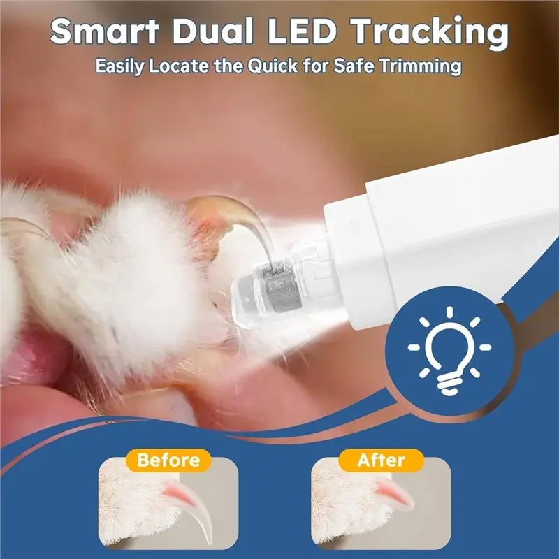 VIBE 5-Speed Dog Nail Grinder with LED Light & Screen