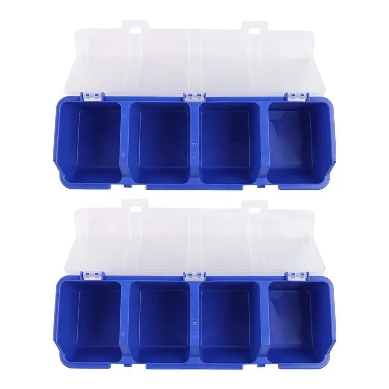 Mini Screw Parts Storage Box 2-Pack – Multi-Compartment Organizer