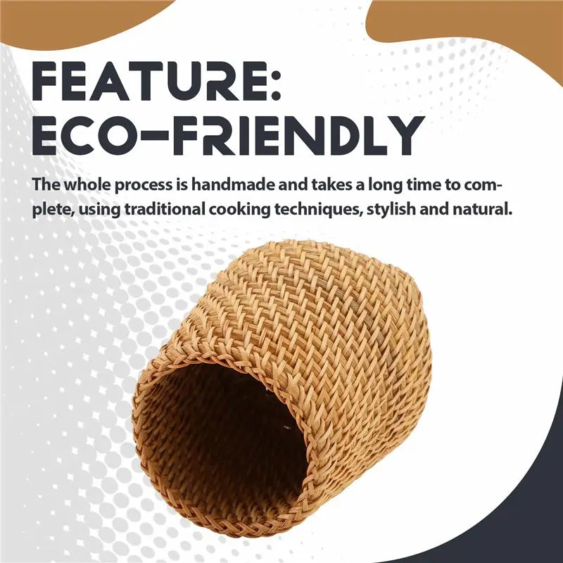 Rattan Handwoven Tableware Storage Basket & Organizer