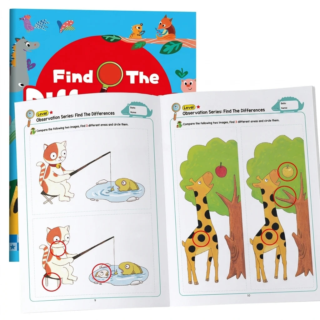 Kids Find the Difference Book – Logic & Visual Skills Ages 3–6
