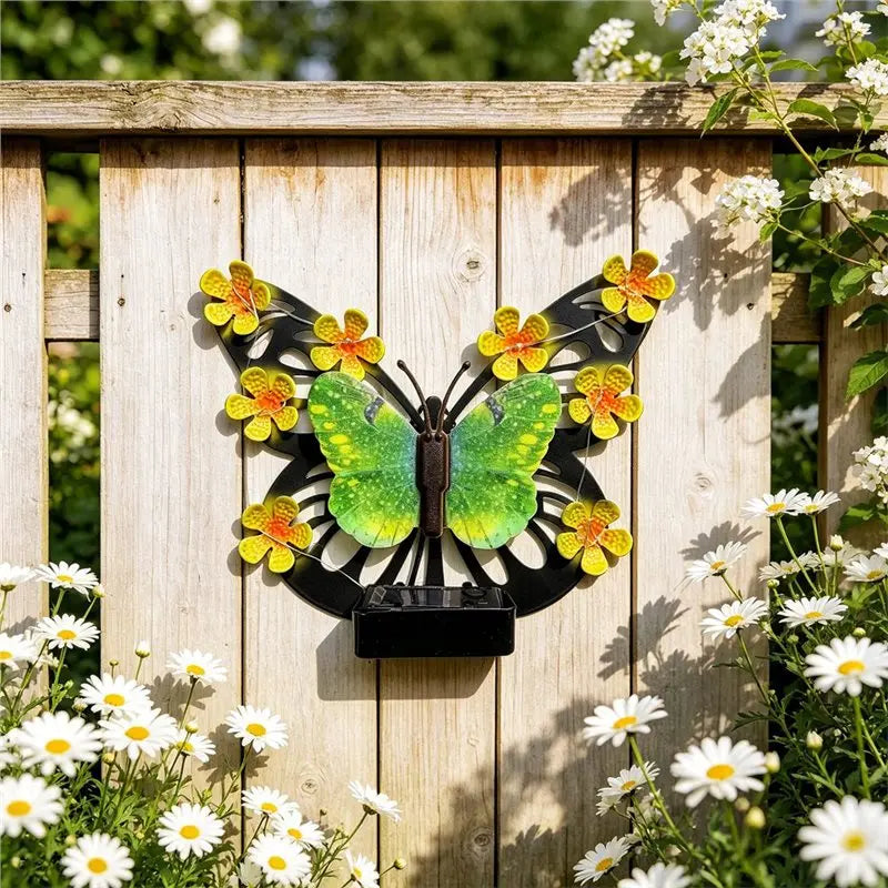 Solar Butterfly Wall Lights – Waterproof Outdoor Garden Decor