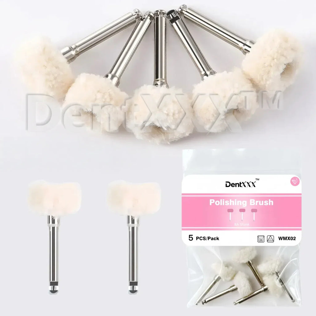 5-Pack Felt Wool Polishing Brush Wheels for Rotary Tools 2.35mm