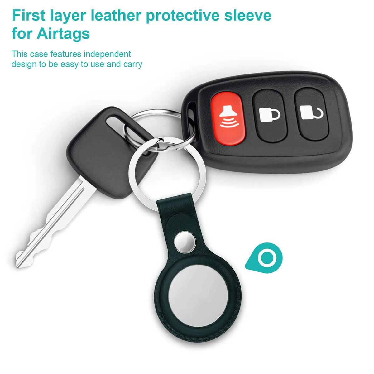 Round Colorful Keychain Holder Loop Ring Organizer Case