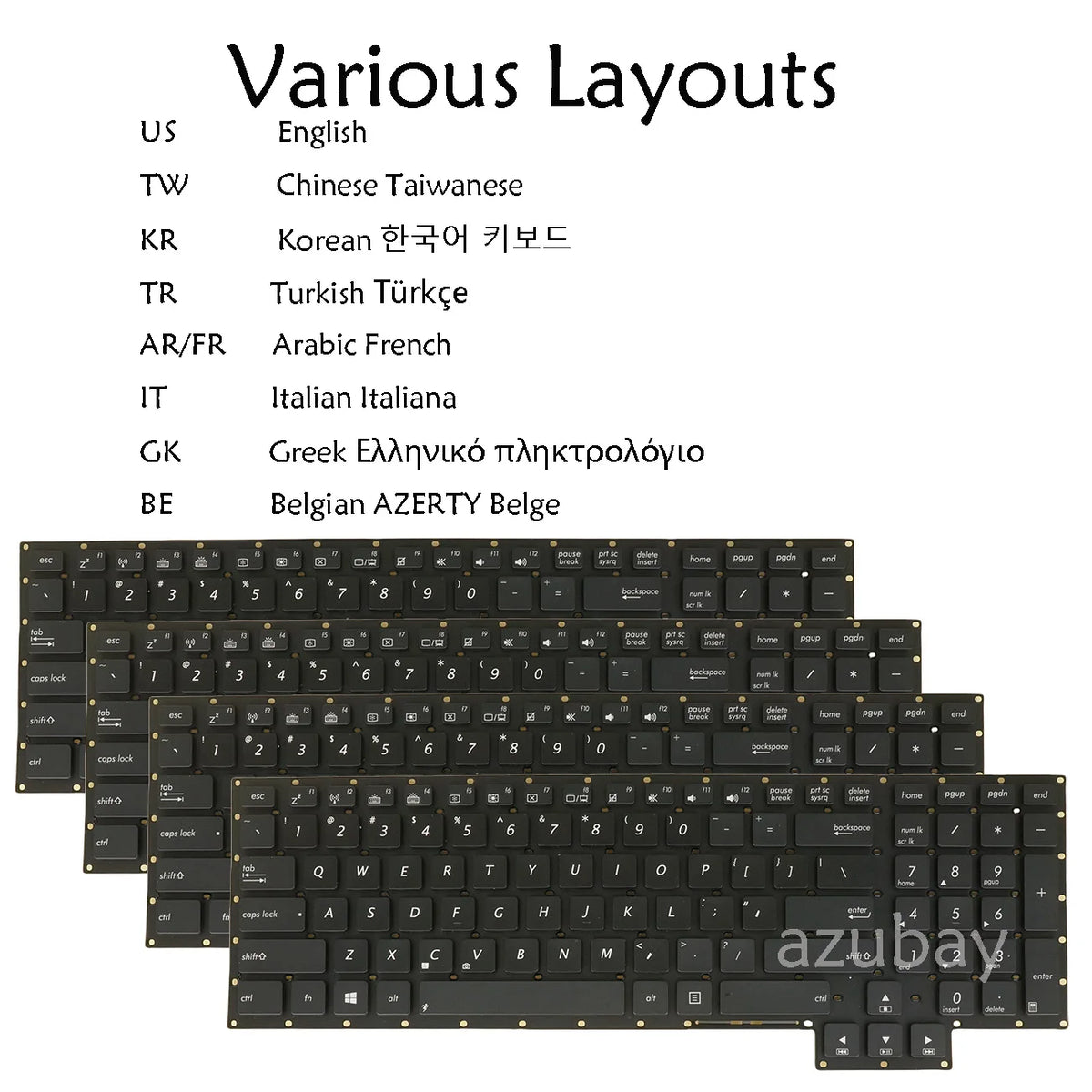 AZUBAY Replacement Keyboard for Asus ROG G750JS G750JW G750JX