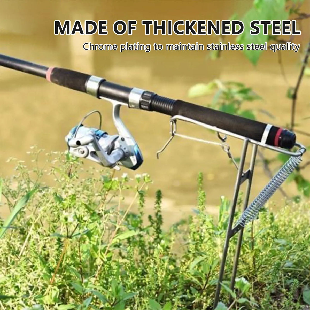 Automatic Spring Fishing Rod Holder – Stainless Steel Universal Fit