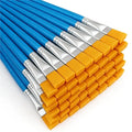 40-Piece Large Acrylic Paint Brush Set – 0.8" Flat Craft Brushes