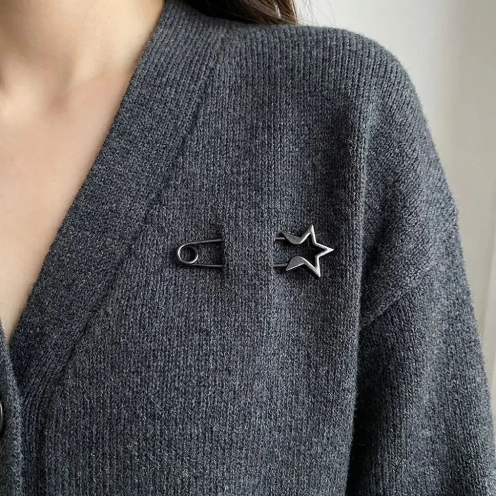 Vintage Zinc Alloy Adjustable Lapel Pin – Retro Metal Safety Pin