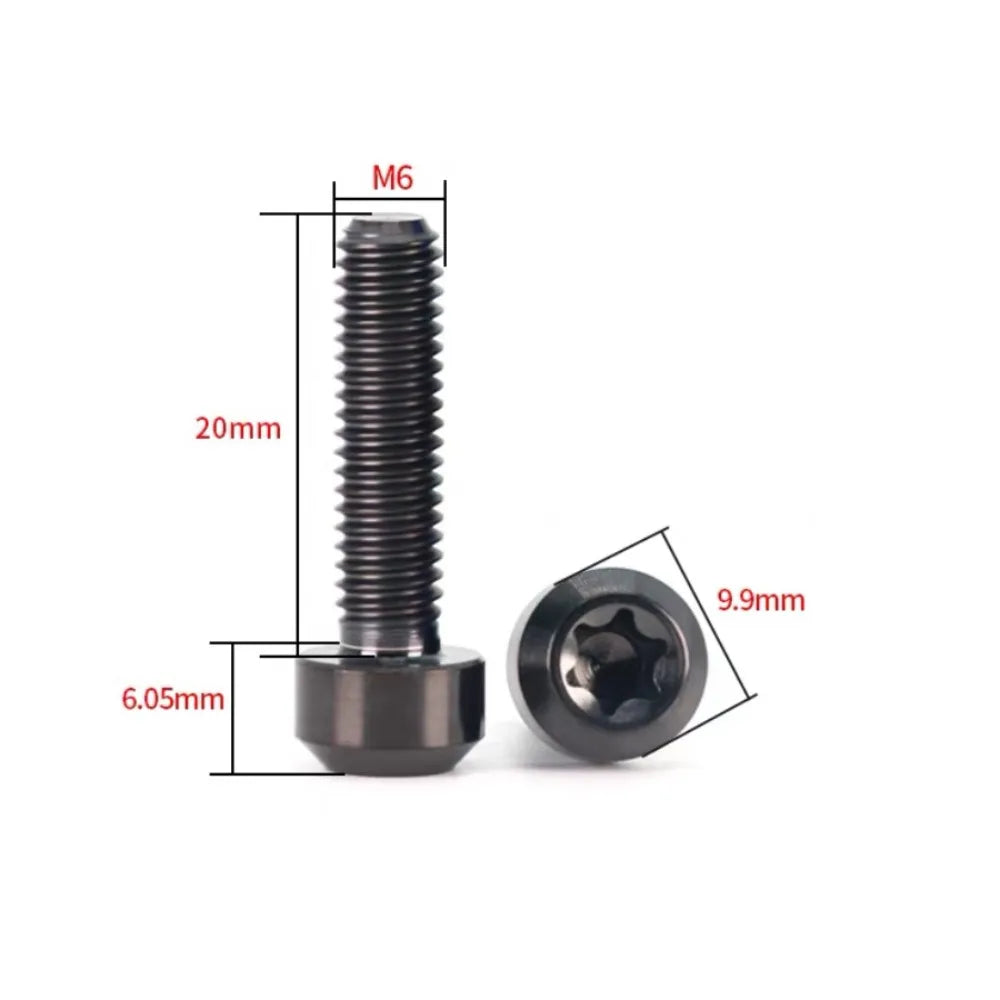 M6 Grade 5 Titanium Torx Cap Screw – Lightweight Bike Bolt