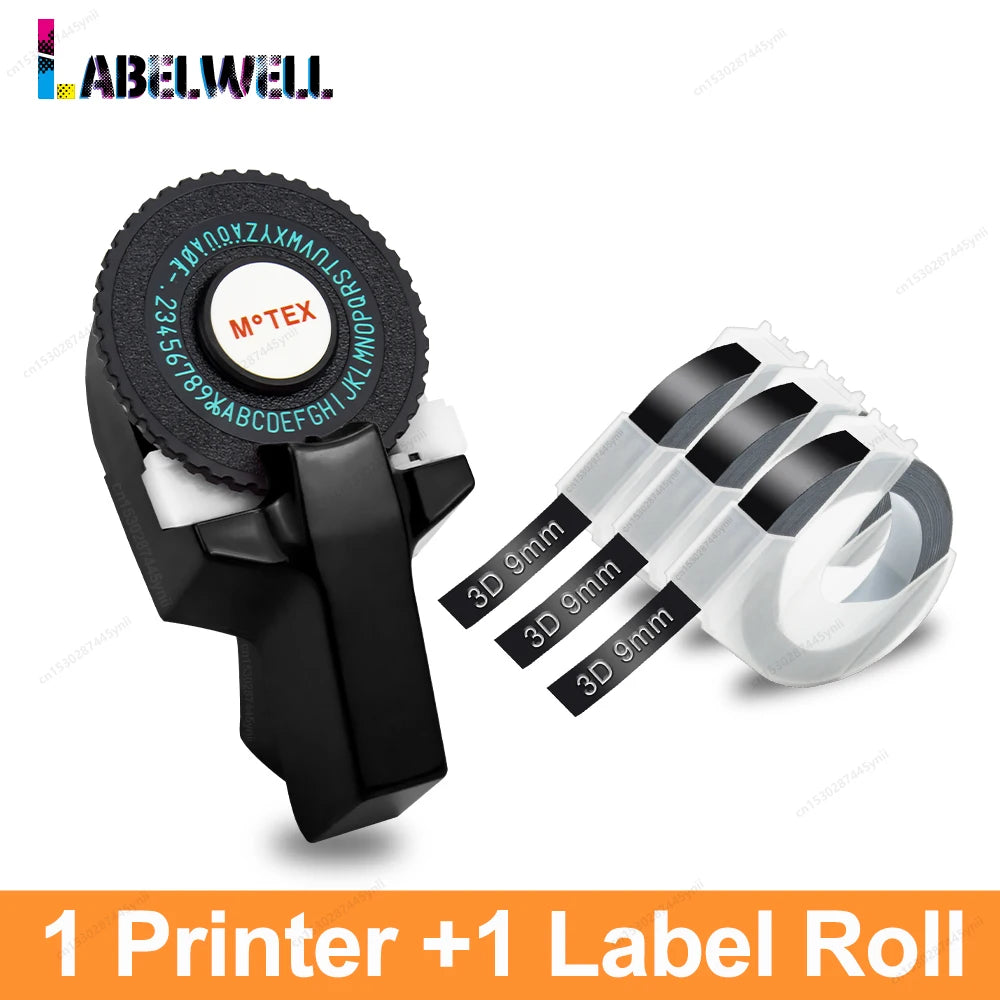Motex E101 Mini 3D Embossing Label Maker – Inkless Printer