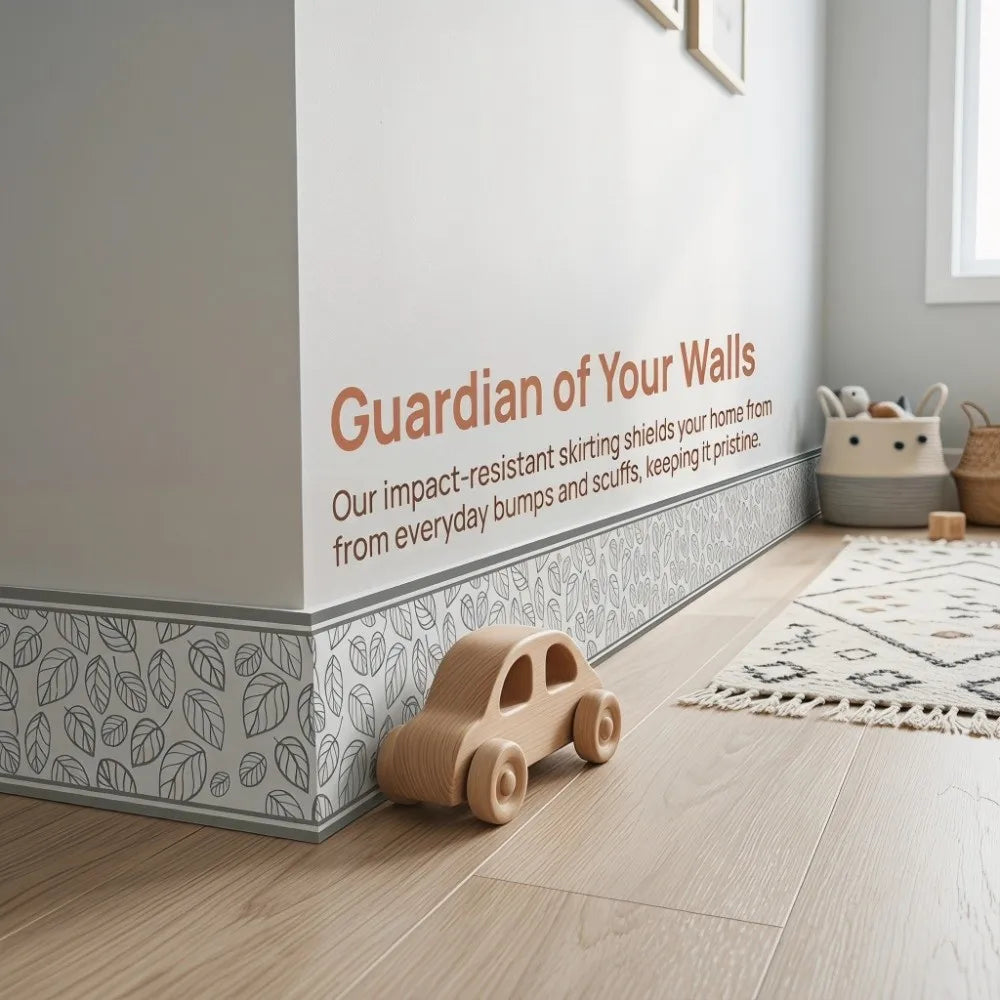 5M Self-Adhesive PVC Skirting Board Wall Strip – 8 Colors