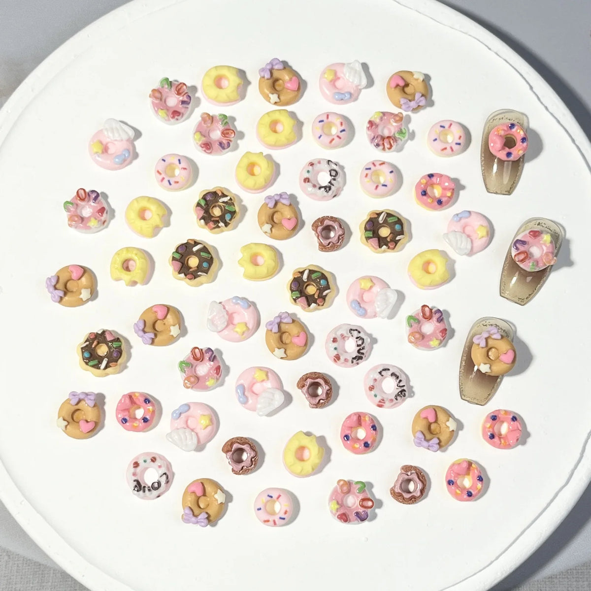 3D Dessert Nail Charms – 20PCS Resin Food Nail Art Decorations