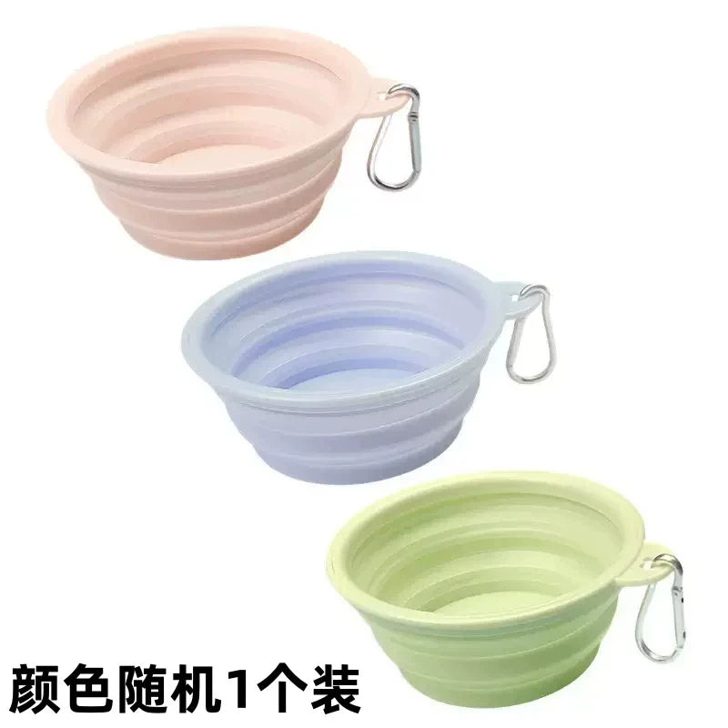 Portable Foldable Silicone Pet Bowl with Carabiner 150ml