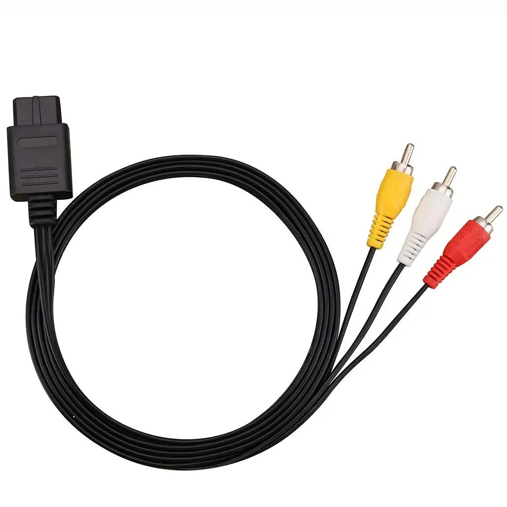 AV Composite Video Cable for N64/GameCube/SNES – 6 Feet
