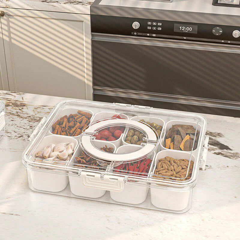 Airtight Seasoning Storage Box – Divided Spice Keeper & Organizer