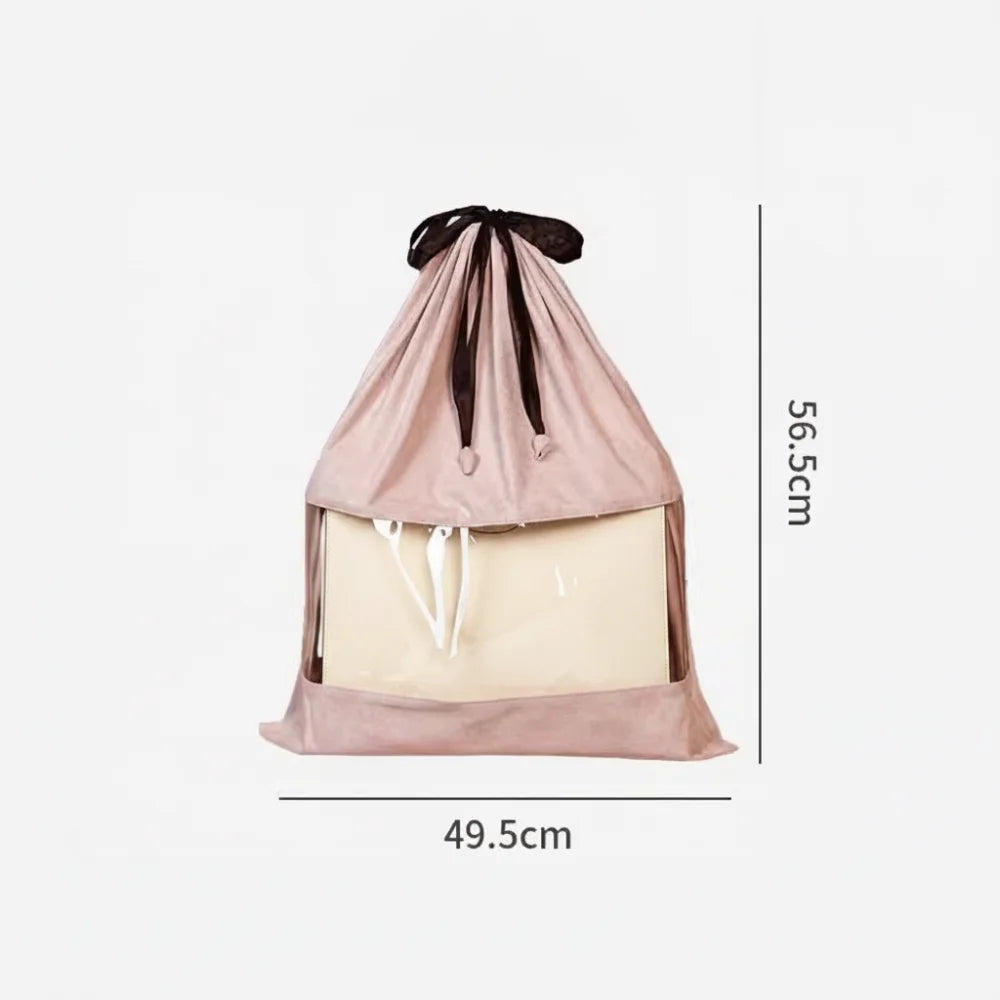 Transparent Dustproof Storage Bag | Velvet Dual Drawstring Organizer