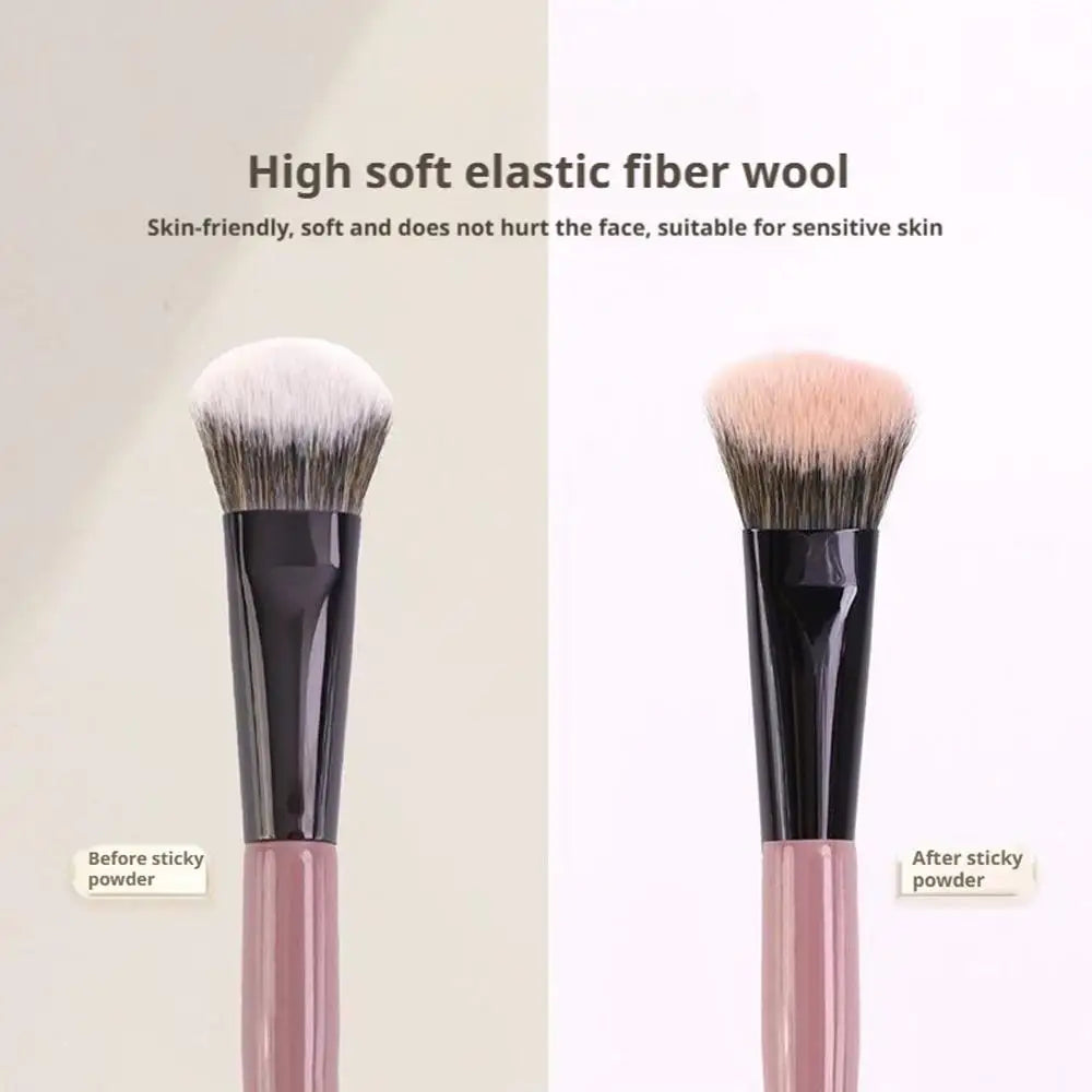 Champagne Angled Blush Brush – Soft Powder Makeup Tool