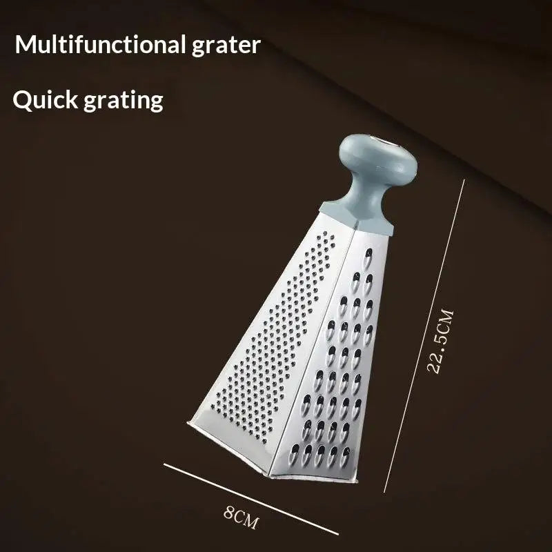 4-Sided Stainless Steel Box Grater & Vegetable Slicer