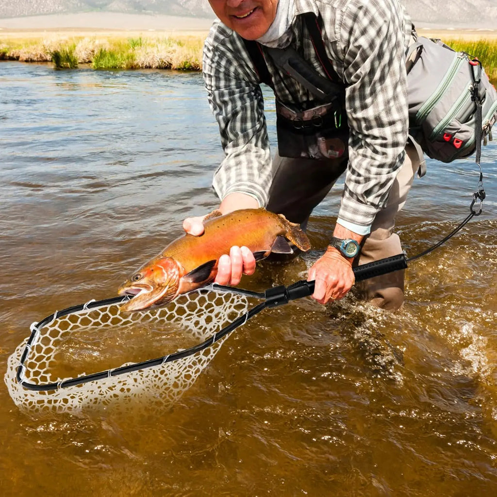 VIBE Folding Fly Fishing Landing Net – Bass & Trout