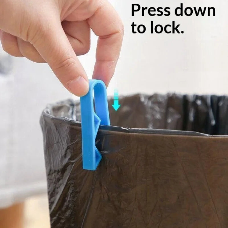 Plastic Trash Bag Holder Clips – Anti-Slip Bin Fixing Clamps