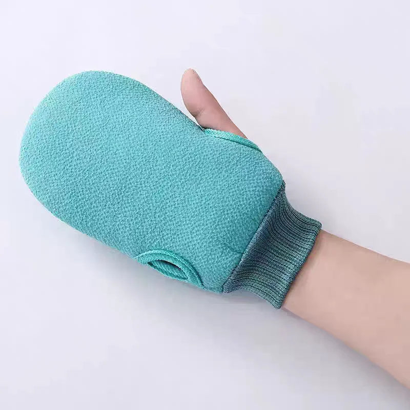 Double-Sided Exfoliating Shower Gloves – Body Scrubber Mitten