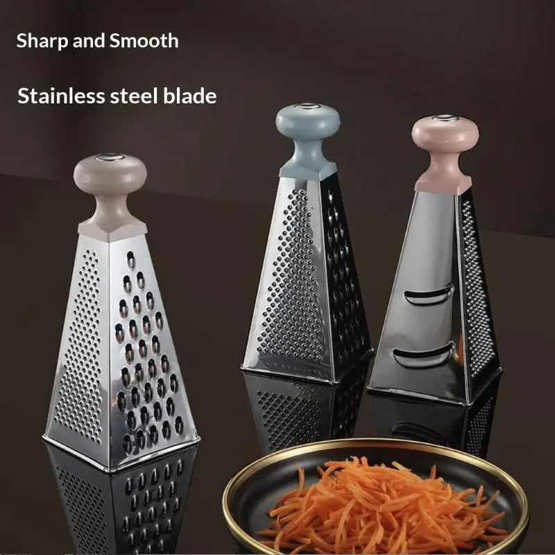 4-Sided Stainless Steel Box Grater & Vegetable Slicer