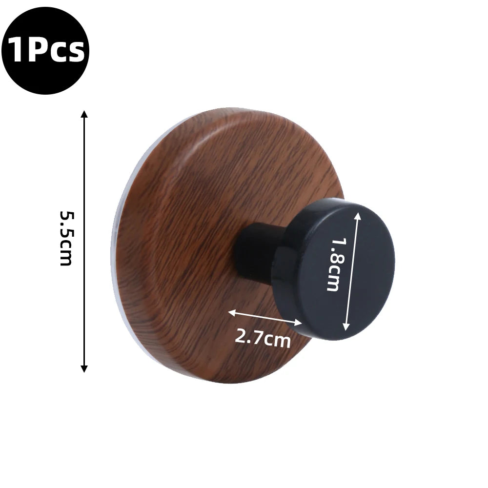 Wood Grain Suction Cup Wall Hook – No-Drill Towel Hanger