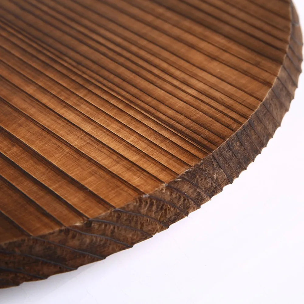Wooden Wok Pot Lid 22–34cm | Fir Wood Round Pan Cover