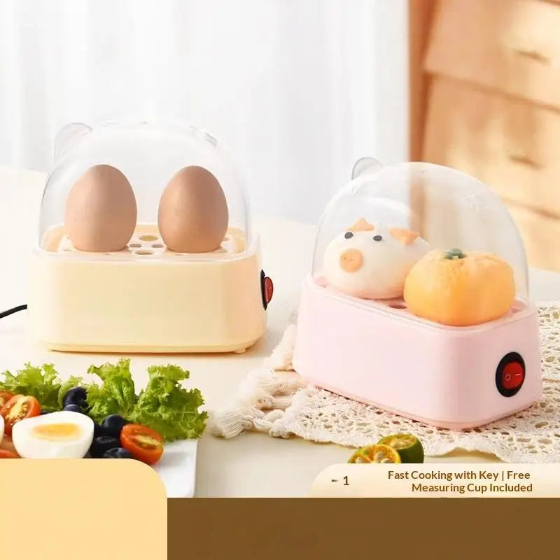 Electric Egg Cooker – 2-Egg Portable Boiler & Food Steamer