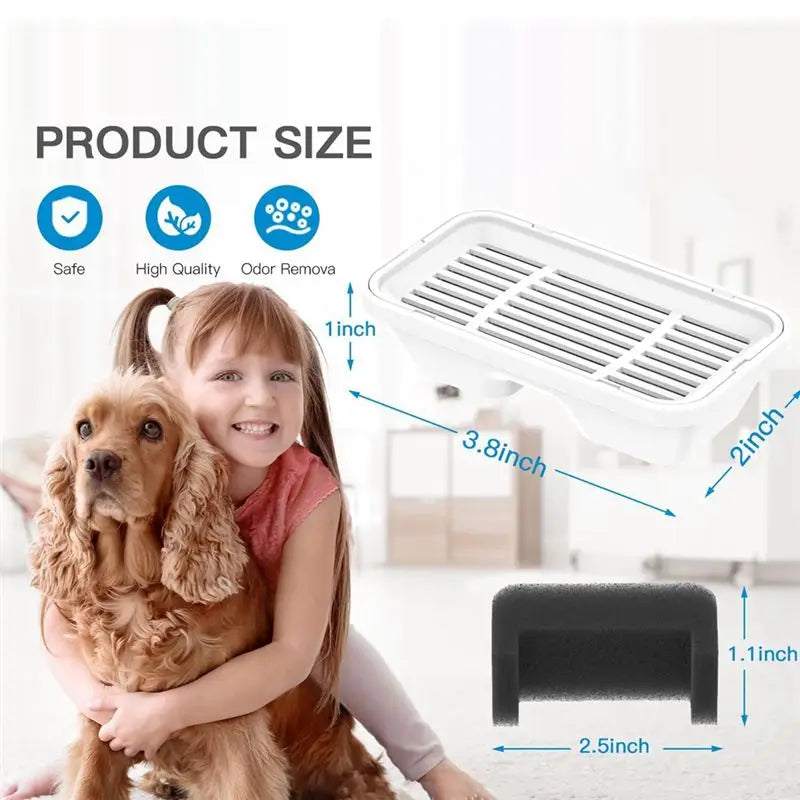 Pet Water Fountain Replacement Filters & Sponges 6+6 Pack