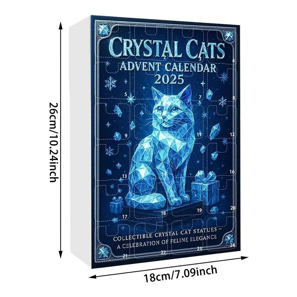 Crystal Cat Christmas Advent Calendar & Tree Ornament