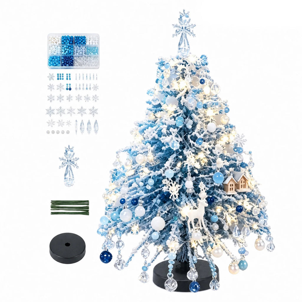 DIY Beaded Christmas Tree Kit – Mini Desktop Holiday Craft