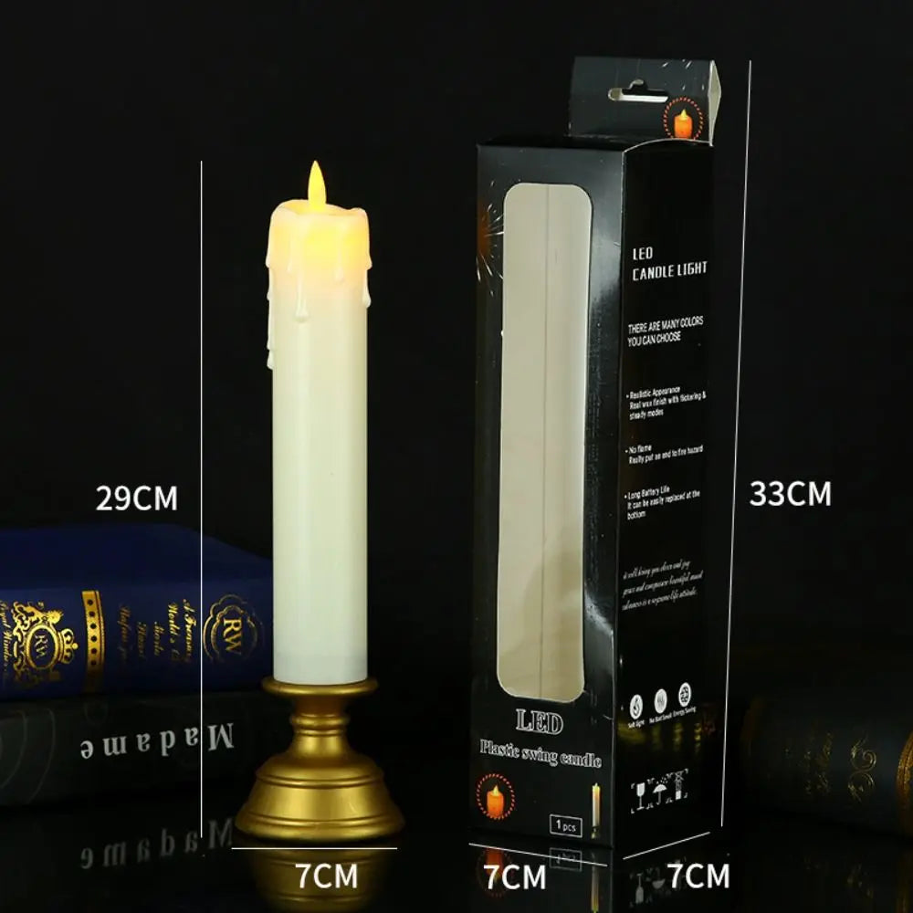Battery Operated Flameless LED Candle – Gold Home Decor