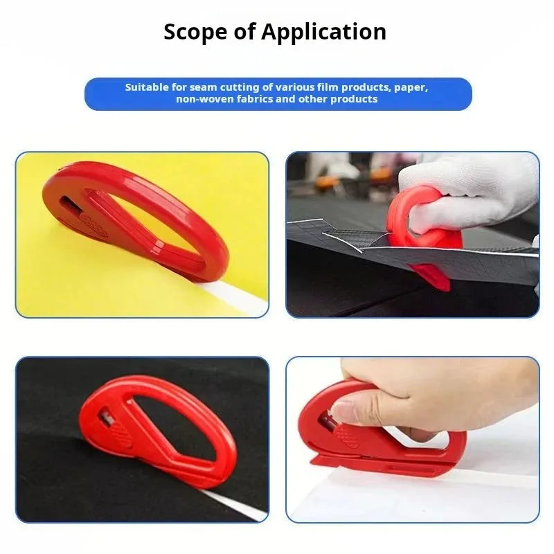 Easy-Glide Wrapping Paper Cutter with Safe Razor Blade