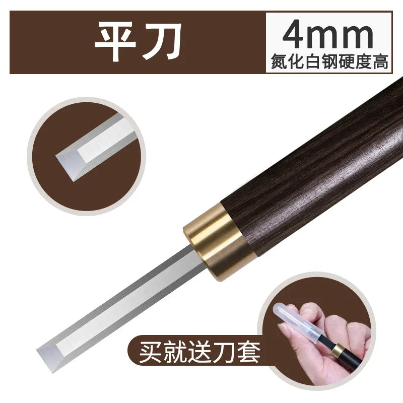 Wood Carving Knife Set – Olive Peach Pit DIY Craft Tool Kit