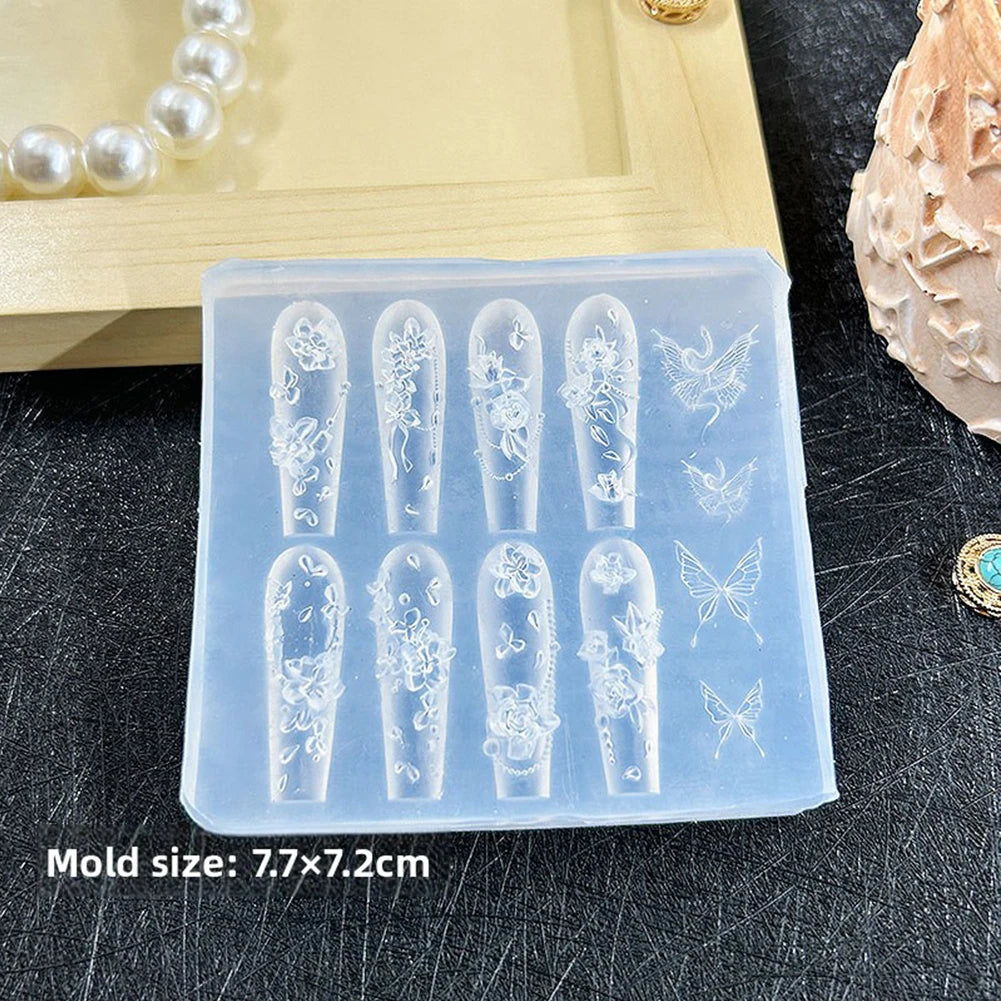 3D Seashell Flower Nail Art Silicone Mold – UV Resin & Gel