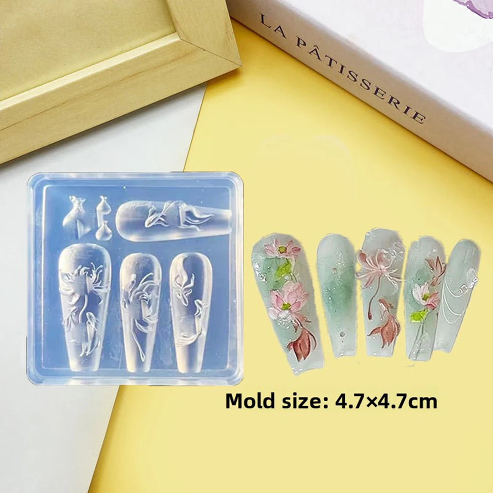 3D Seashell Flower Nail Art Silicone Mold – UV Resin & Gel