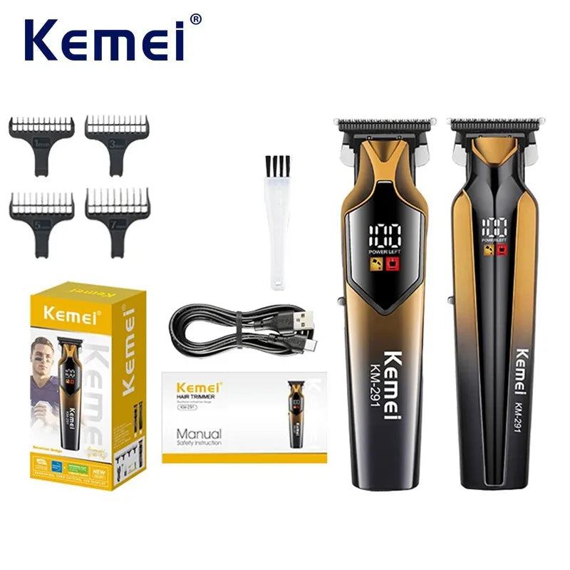 Kemei KM-291 Cordless Hair Clipper & Beard Trimmer USB-C