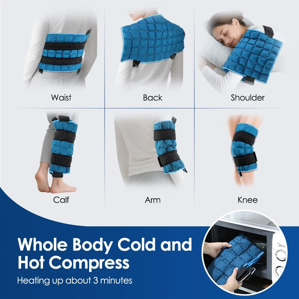 Reusable Hot Cold Compress Wrap – Self-Absorbing Gel Pack