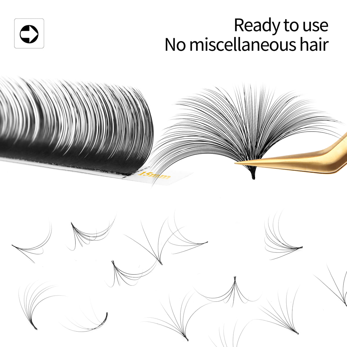 XIUSUZAKI Easy Fan Lashes Premade Volume Faux Mink Extensions