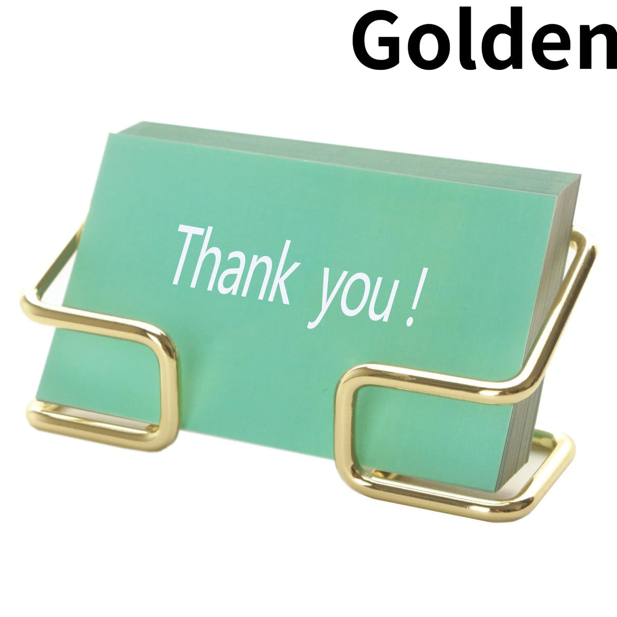 Golden Stainless Steel Desk Card Holder – VIBE Office Organizer