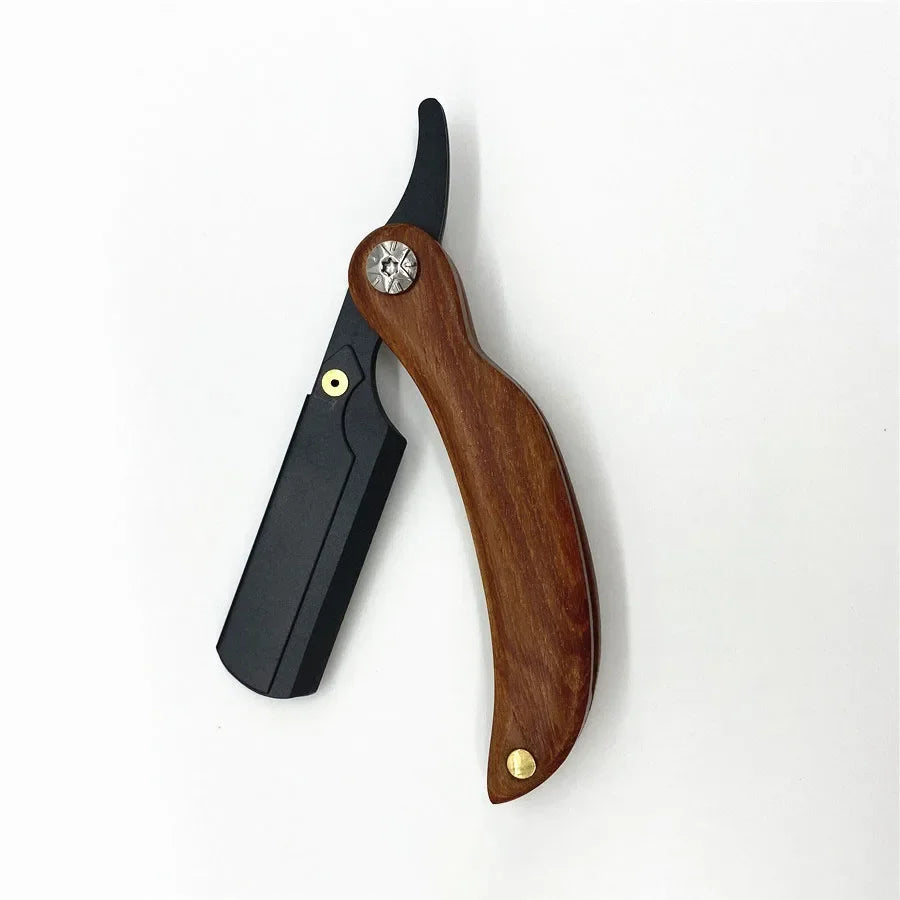 Men's Folding Straight Edge Razor – Stainless Steel Barber Shaver